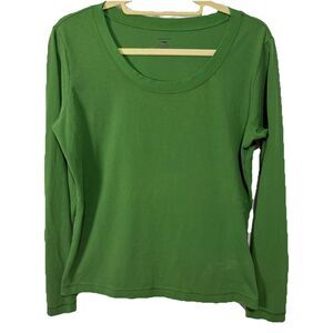 Patagonia Women's Long Sleeve T-shirt Top Size Medium Green Pullover 45625